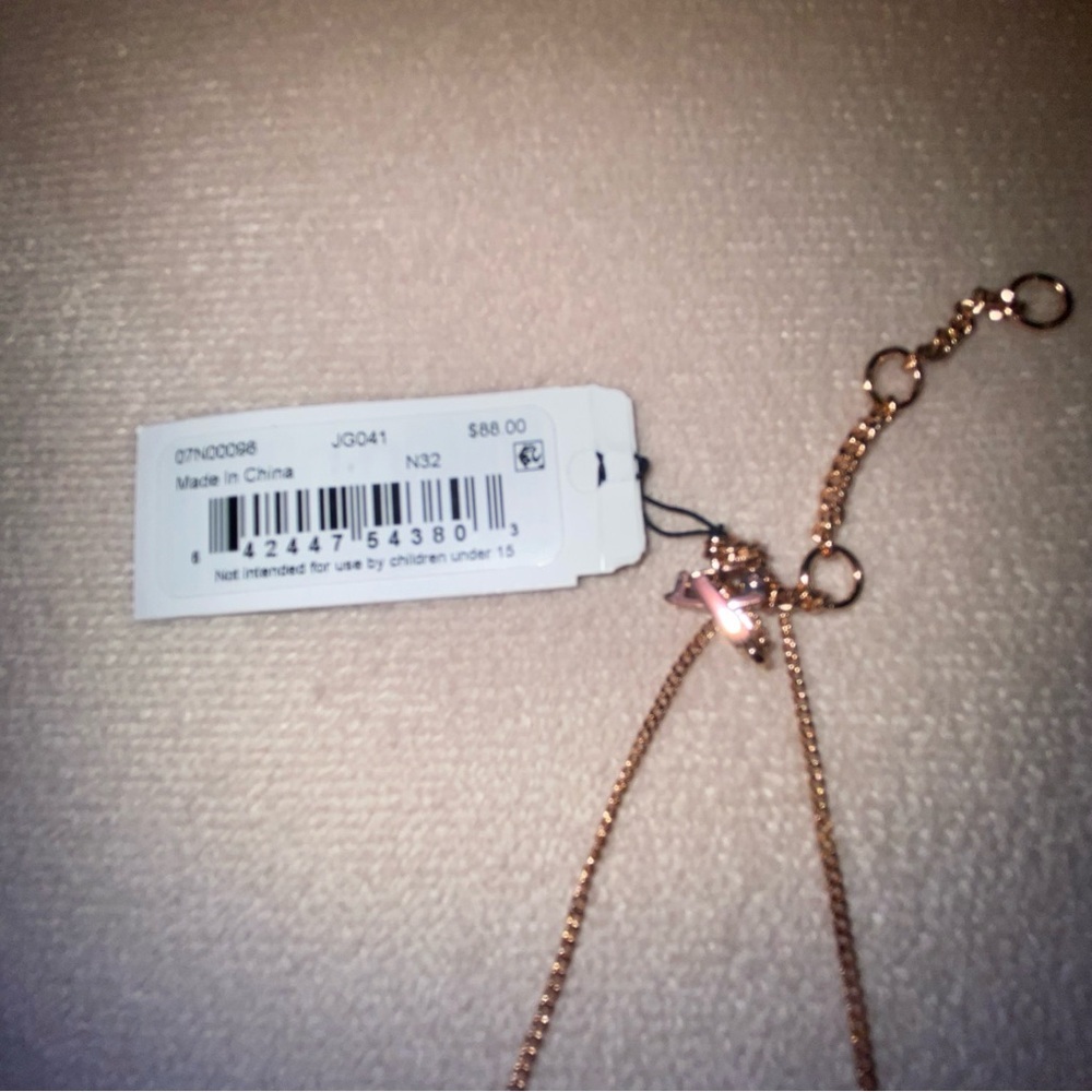 Givenchy rose gold tone with champagne Swarovski crystal necklace - Picture 5 of 16